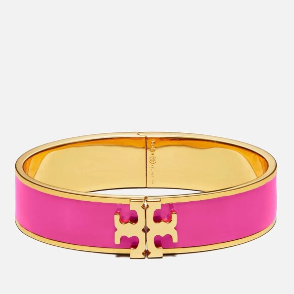 Tory Burch Jewelry - Tory Burch Pink &amp; Gold Kira Enameled Bracelet